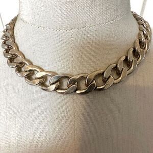 Gold tone chain link necklace